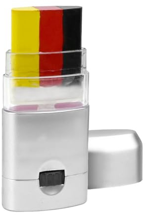 Pittura Per Il Viso Con Bandiera - Stick Per Pittura A 3 Colori, Pastelli Per Pennarelli Per Occhi Neri, Kit Del Viso Per Gli Appassionati Di Sport | Set Trucco Lavabile Per Esterni Per Gi