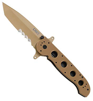 CRKT M16-14DSFG Folding Knife with Liner Lock: 1.4116 Veff Serrations Blade, G10 Handle, Reversible Pocket Clip, M16-14DSFG