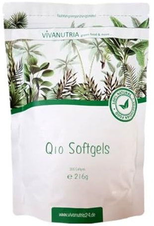 VivaNutria Q10-Kapseln 300 Stück I kleine Softgel-Kapseln | leicht zu schlucken I mit je 500 mg Inhalt I beste Qualität - große 3-Monats-Packung I Q10 Softgels (30mg Q10 pro Kapsel)…