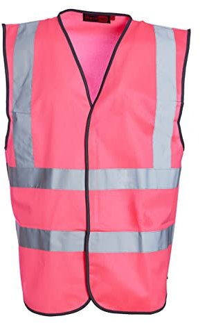 Gilet haute visibilité Blackrock rose, sécurité, réfléchissant, EPI haute visibilité, vêtements de travail, hommes et femme