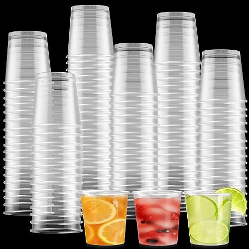 Cieex Petite Verrine Plastique Aperitif Verre a Shot de 30ml Réutilisables Verre à Liqueur pour Anniversaires, Barbecue, Mariages, Noël & Fêtes (100pcs)