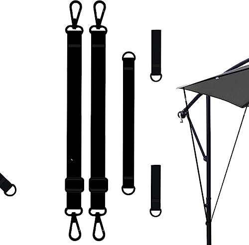Anti Vent pour Grands Parasols en Porte À Faux, Fixation pour Parasol Déporté, Sangle Fixe pour Parasols À Manivelle, Sangles Protection Contre Le Vent pour Parapluies Pare-Soleil