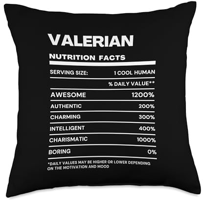 Valerian Nutrition Facts Name Throw Pillow