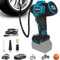 bycpower Akku-Kompressor für Makita 18V Akku,160 PSI Luftpumpe,11 Bar Elektrische Akku Luftkompressor/Car Pump/Reifenfüllmaschine/Fahrradpumpe, Automatisch Stop,LED Lampe