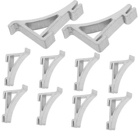 iplusmile 10 Pcs Aluminium Gefrierschrank Regal Clip Shelf Clip Für Kühlschrankkühler -regal -stütze Ersatzregal Quadratschnallen Aluminium Kühlschrankregal -clips