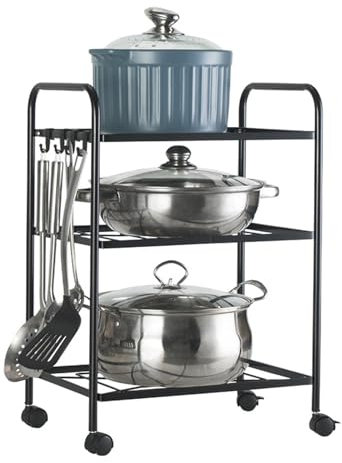 Estante de almacenamiento para sartenes, organizador de esquina de cocina de 3 niveles para cacerolas y ollas, soporte que ahorra espacio para almacenamiento de cocina