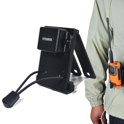 HYSHIKRA Clip da cintura per radio bidirezionale a sgancio rapido, accessori per cinture per radio palmare/microfono/altoparlante radio mobile, compatibile con Baofeng Motorola Quansheng Walkie Talkie