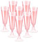 CutitiUU 8 copas de champán roscadas de plástico, copas de champán de plástico elegantes de alta calidad, copas de champán reutilizables, copas de cóctel Prosecco para bodas, cumpleaños, Navidad