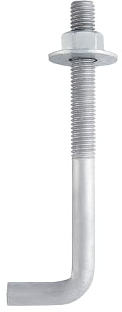 HROMIGRY 1/2” x 6” Concrete Anchor Bolts (25 Pack) L Shaped, Hot-Dip Galvanized