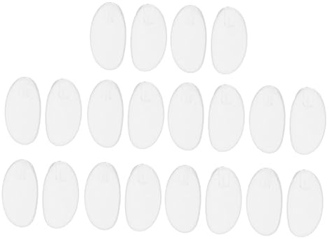 FONDOTIN 10paia Cuscinetti Nasali per Occhiali in Silicone di Naselli Trasparenti Imbottiti Sostituzione Cuscinetti Comfort per Occhiali senza Montatura
