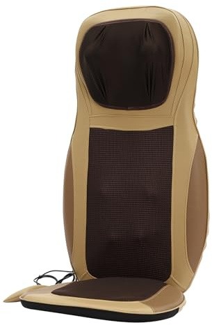 Shiatsu Massagesitzauflage mit Wärmefunktion, Ganzkörper Massagematte Knet, Vibrations & Luftkompression Nacken, Rücken & Gesäß, Nassage-Kissen für Damen, Herren