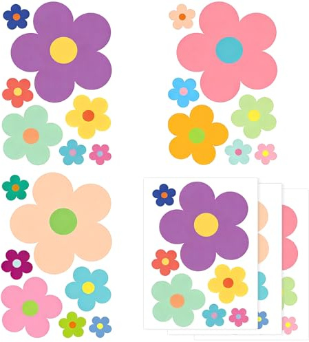 3 Adesivi Auto Impermeabili Sticker Bici Sticker Moto Adesivi Fiori Adesivo per Auto, Camion, Moto, Camper, Scooter, Paraurti, Finestra, Casco, Valigia, Laptop