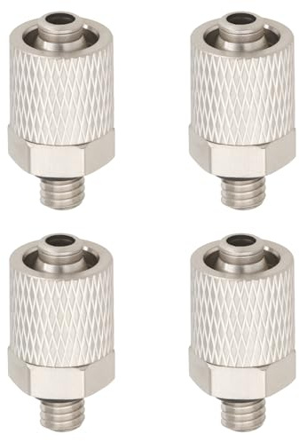 SG Store 4 conectores rectos M4 con tuerca giratoria para manguera de 6 mm, accesorios neumáticos de mini excavadora