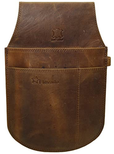 flevado Wild Leder Gastronomie Kellner Halfter Tasche Colt (dunkelbraun)