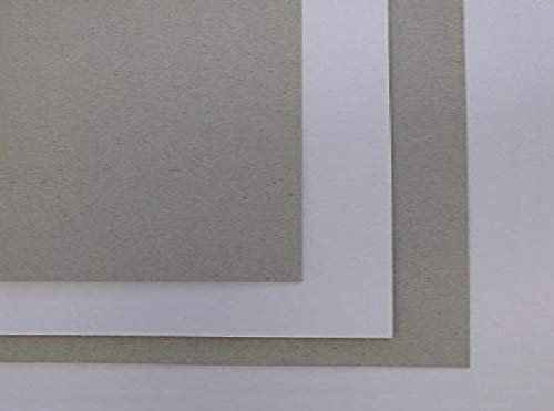 PROTECTAFILE A4 Grey & white board Thick Card 2000 microns 2mm grey board backing modelling - Sturdy Cardboard Sheets for Crafts and DIY Projects - Designer Kraft Heavy Duty Chipboard Sheets