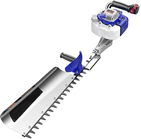 Cortasetos Gasolina, Cortasetos 2 Tiempos Tijeras de Podar para Jardinería, Mano Sin Cable Recortasetos Desbrozadoras con Escudo de Seguridad, Longitud del Cuchillo: 60cm