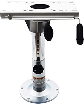 hzexun Bootssitzsockel, Höhenverstellbar von 33 bis 48 cm, Bootssitz-Schwenkhalterung mit Standard-Sitzhalterung