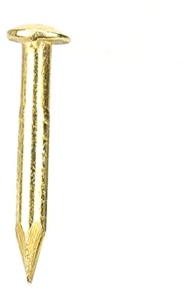 BRAZEN 100 Pezzi con Chiodo a Testa Tonda in Ottone per Cerniere per Mobili, Accessori Hardware per Mobili Domestici, Durevoli e Facili da Installare (10 mm di lunghezza)