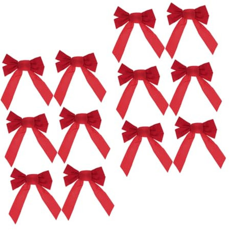 MAGICLULU 12St Samtbogen Weihnachtsbaum dekore dekorative Weihnachtsschleife Ornament Weihnachtsbaumschleifen Bowknot-Schmuck Bogenverzierung Krawatte Dekorationen Anhänger