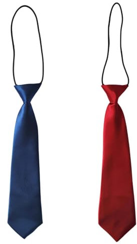 ZBHDEYG 2 Stück Kinderkrawatte, Schulkrawatte, Kleidungsjungenkrawatte, Abschlussfeiermädchen-Krawatte, Einheitliche Einfarbige Krawatte