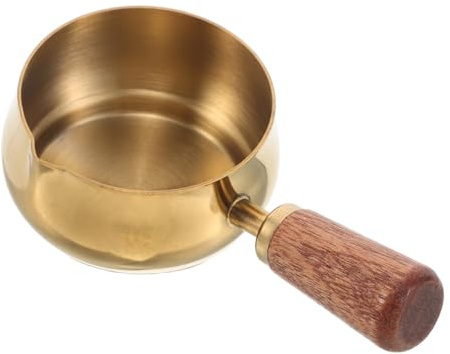 Alipis misurino per tazza di salsa Tazzine da caffè cinture di forniture per feste misurino da caffè tazzine da espresso filo Coppa in acciaio inossidabile tazze di misura Di legno Golden
