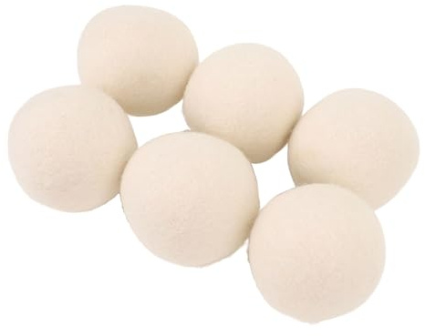 Naroote Bolas de Secado de Lana, Bola Suavizante de 6 Piezas Desodorantes para Ropa (7 cm)