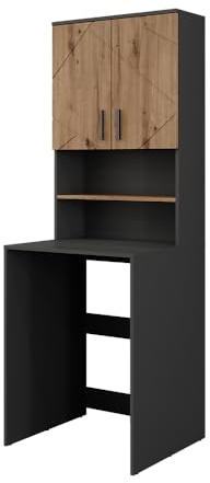 Vicco Conjunto de Mueble para Lavadora Irma, Antracita/Roble Dorado, 68 x 88.5 cm 2 Partes, para almacenar detergente y artículos de baño