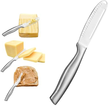 Coltelli da burro in acciaio inox piccoli spalmatori per crema di formaggio spalmatore per spargere il cibo 3 in 1 Gadget da cucina (C)