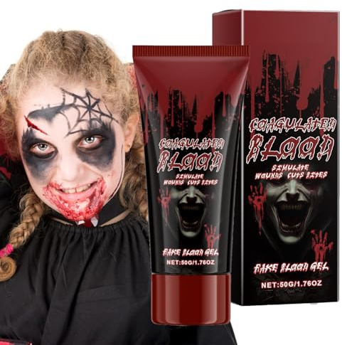 finto – Gel per trucco per effetti speciali di Halloween, effetti sonori realistici da 1,76 once per dal naso, trucco per costumi per spettacoli teatrali, feste di zombi lavabili per ogg