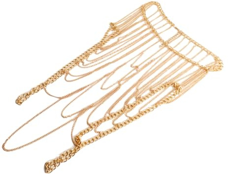Cadena Corporal para Mujer de Metal Dorada en Capas y Adolescentes | Diseño Delicado, Ligera y Fácil de Poner, para Ocasiones Obsequios y Fiesta Playa