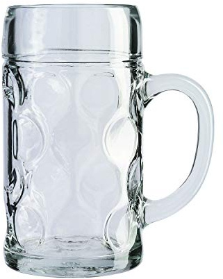 6 x Stolzle Beer Stein 1 litro di vetro