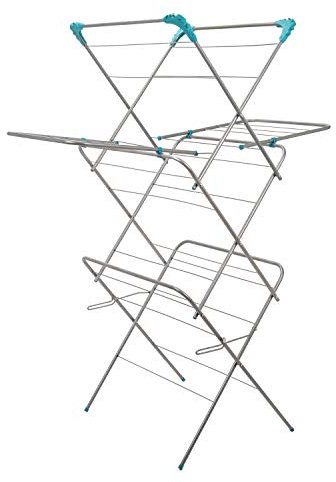 Guaranteed4Less Clothes Airer 3 Tier With Wings Laundry Dryer Concertina Indoor Outdoor Patio Drier Horse