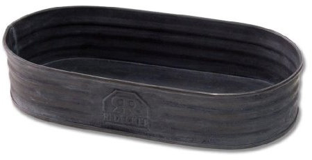 Redecker Bad-Ablageschale, Schwarz, Metall, 10x20x4cm, Mehrzweck, Modern, Verzinkt, Badzubehör, Tray