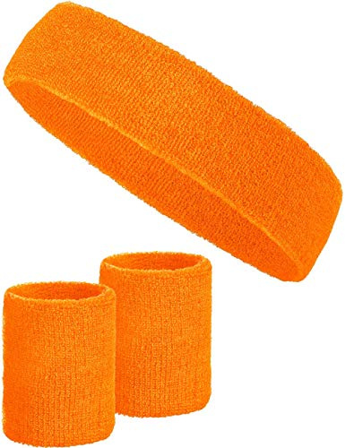 3-delat svettbandsset med 2X svettband för handleder + 1x pannband för kvinnor och män