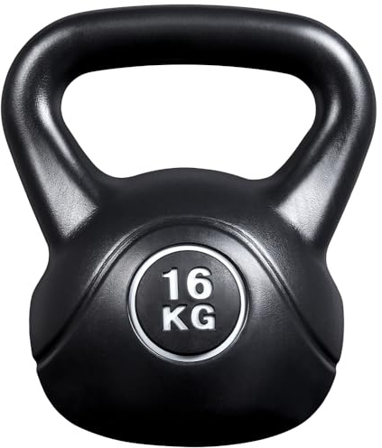 Yaheetech 16kg Kettlebell de Hormigón Pesa Rusa en Casa Gimnasio con Mango Ergonómico Antideslizante