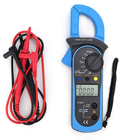 Pinza amperometrica, multimetro a pinza, multimetro digitale automatico a pinza ST201, tester per diodi di tensione CC/CA per laboratorio di fabbrica domestico (senza batteria)