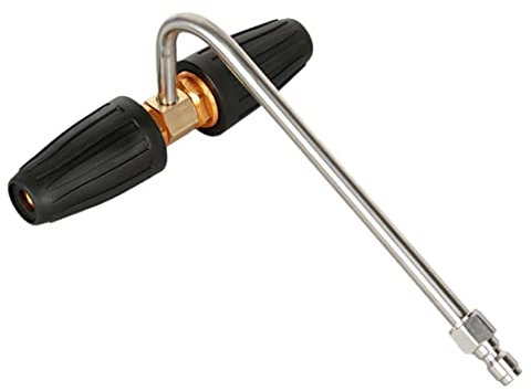 Dachrinnenreiniger Aufsatz für Hochdruckreiniger, 2 drehbare Turbodüse, 1/4 Zoll Schnellanschluss, 4000 PSI