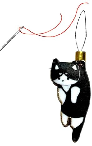Cat Needle Threader Needle Threader Tool Cute Cat Shape Needle Threader Hand Machine Sewing Tool Cartoon Kitten Manual Threading Tool for Sewing Crafting Knitting Craft Art Quilting