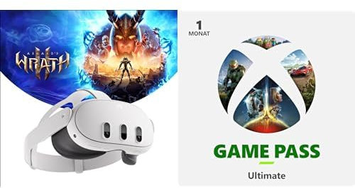 Meta Quest 3 128Gb – bahnbrechende mixed Reality + Xbox Game Pass Ultimate | 3 Monate| Xbox/Windows 10/11 - Download Code