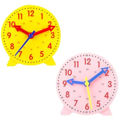 2 Stück Lernuhr Kinder,Uhrzeit Lernen Kinder,Schüleruhr Uhr Lernen Demonstrationsuhrmodell,Lernspiel Uhr,Kinderuhren zum Lernen,Schüler-Lernuhr für einschulungsgeschenk,Grundschule,Familie,Lernmittel