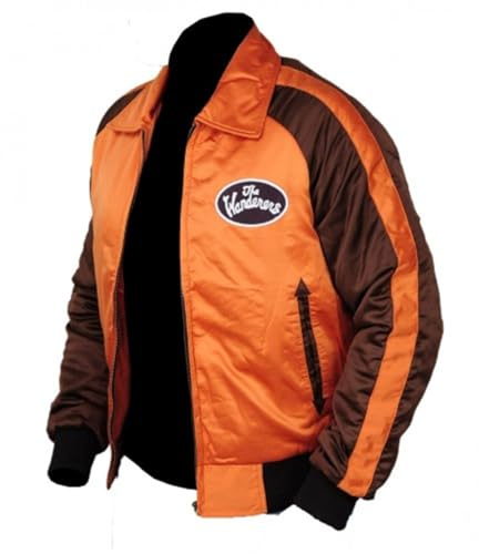 MERCH ATTIRE Ken Wahl The Wanderers Movie Varsity Veste bomber en satin pour Halloween, Satin - Blouson Bomber Varsity, 3XL