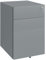 Vinsetto Rollcontainer, mobiler Aktenschrank mit 3 Schubladen, abschließbarer Büroschrank mit Hängeregistratur, Aufbewahrung, Stahl, 39 x 48 x 59 cm Grau