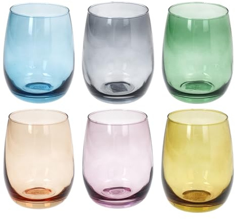 Tognana, Lot de 6 Verres 400 ml Rhapsody, Verre, Multicolore