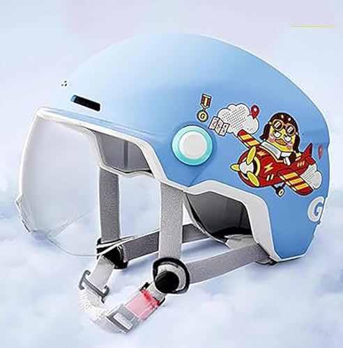 Casco Da Moto Per Ragazzi, Ragazze E Bambini, Certificato ECE 22.06, Casco Jet Per Bambini Con Visiera, Casco Da Scooter, Casco Da Scooter Per Bambini, Casco Da Ciclomotore 6,48~55cm