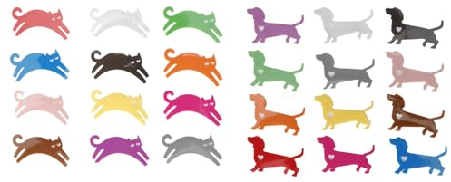 24 unidades de marcadores de copas de vino de silicona, identificadores de vasos con formas de gato, perro y otros animales, etiquetas de vidrio reutilizables antideslizantes para