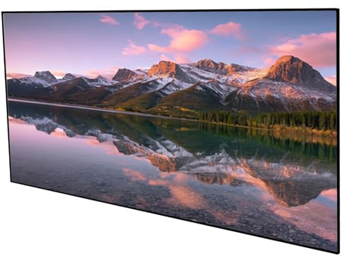 Pantalla de Proyección con Marco Fijo,Pantalla de Cine HD Plegable con Formato 16:9 para Actividades en Interiores y Exteriores,Pantalla de Proyección de Vídeo para Montaje en Pared(72 Inch)