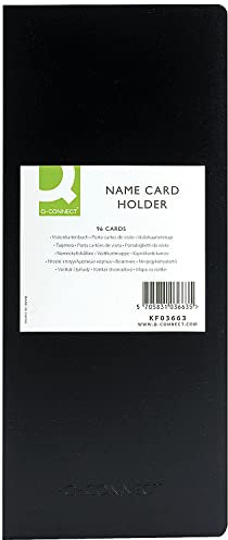 Q-Connect KF03663 Visitenkartenalbum, Boxen, Karteien, Taschen und Zubehöre Visitenkartenbuch schwarz
