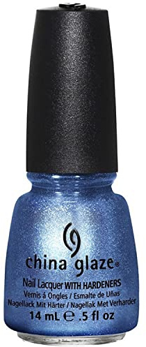 China Glaze Nail Lacquer with Hardner - Iridescent Effect - blue Bells Ring, 1er Pack (1 x 14 ml)