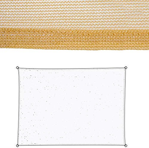 LOLAhome Toldo Vela de Sombra ANTICHARCOS | 3x4 m Rectangular Arena | Fibras Alta Resistencia 200gr/m² HDPE, Protección UV, Transpirable | para Exteriores: Jardín, Patio, Terraza