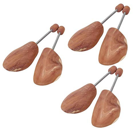 DELFA Zedernholz Schuhspanner Schuhstrecker Schuhformer aus Zedernholz für Damen und Herren 3 Paar im Set Gr. 38/39